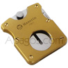 Cigar cutter with spring blade   cut: Ø 21 mm  brand 'Maserin' brass finishing -delivered with a nice gift case-