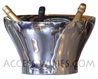 VasscÖ - Luxury big double facing bright pewter champagne bowl Orf�vrerie d’Anjou - Designer: Eric Berthes 
